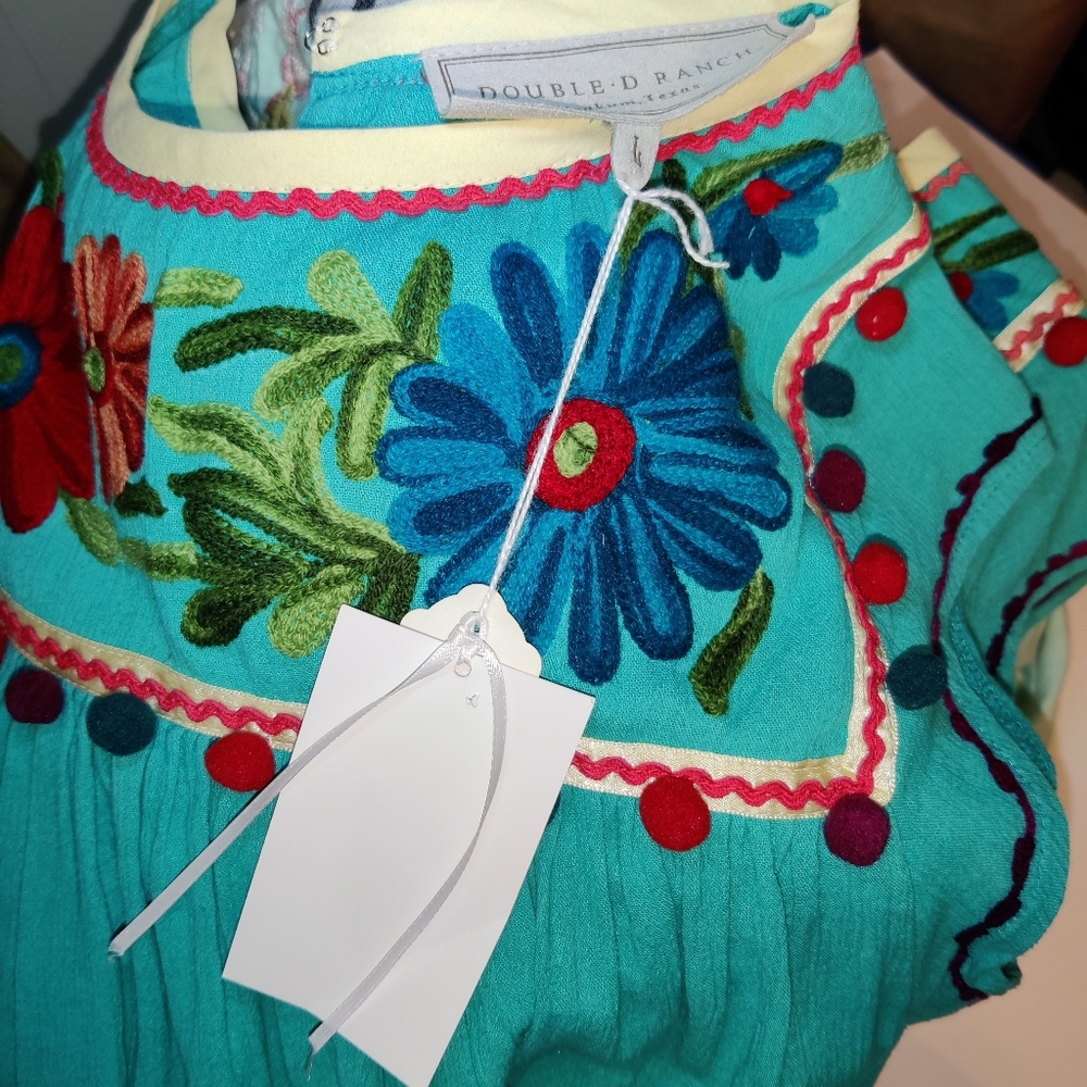NWT Double D Ranch Embroidered Floral Western Top - Picture 14 of 16